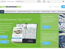 Tablet Screenshot of goodbusinessday.com